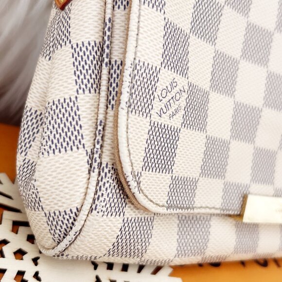Louis Vuitton Favorite bag in Damier Azur with Box, added crossbody strap - Picture 5 of 17